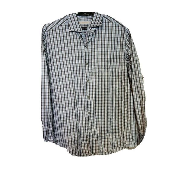 Ermenegildo Zegna Men's Blue Plaid Shirt Size XXL Button Down t75 - Picture 1 of 7